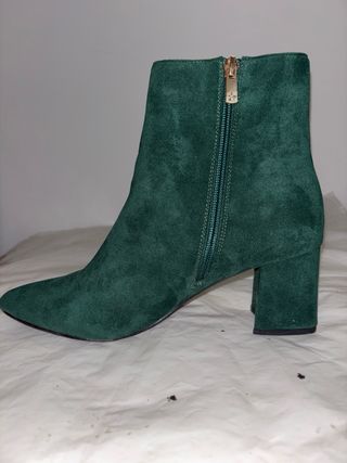 Stivaletti verdi in velluto