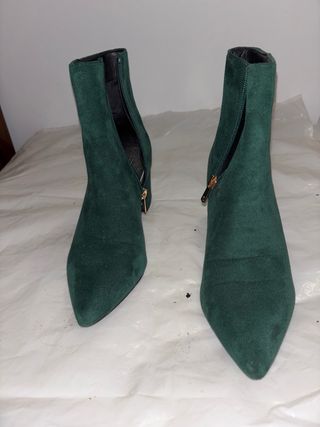 Stivaletti verdi in velluto