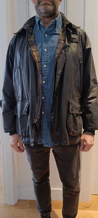 Barbour Bedale Chaqueta Talla L Azul Marino