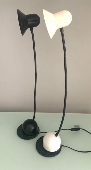 Coppia Lampade da Tavolo Vintage Nere