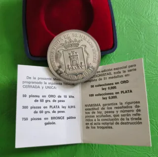 PLATA 60gr MEDALLA Visita a Álava
