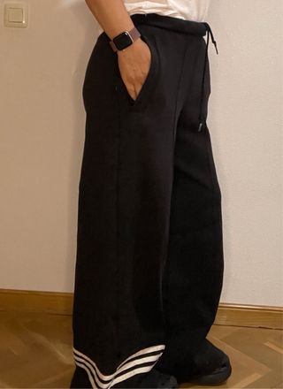 Pantalones Adidas Wide Leg Negros