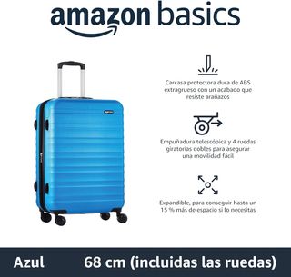 Maleta Rígida Giratoria AmazonBasics 68cm Azul