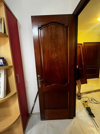 Puertas de madera con cristal