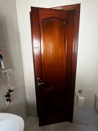 Puertas de madera con cristal