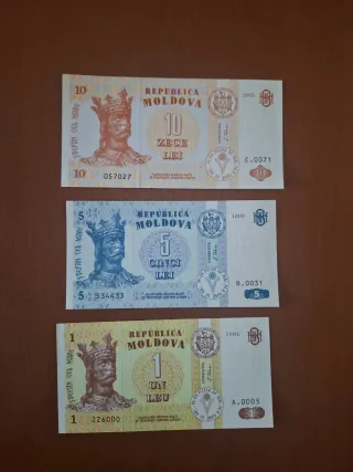  Moldavia (1, 5, 10 Lei)