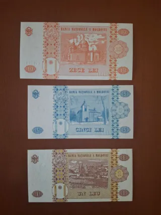  Moldavia (1, 5, 10 Lei)