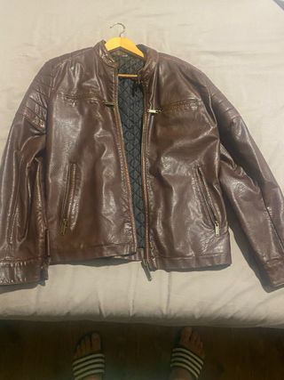 Cazadora Polipiel Zara Talla M Marrón
