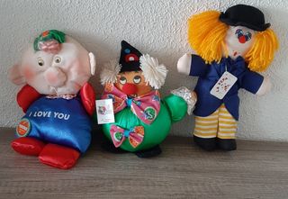 Lote 3 muñecos de tela