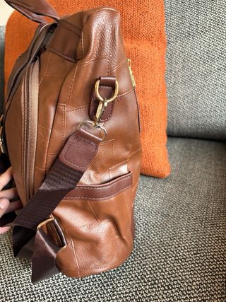 Zaino similpelle marrone antifurto