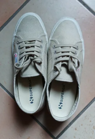 Scarpe Superga Beige Tela