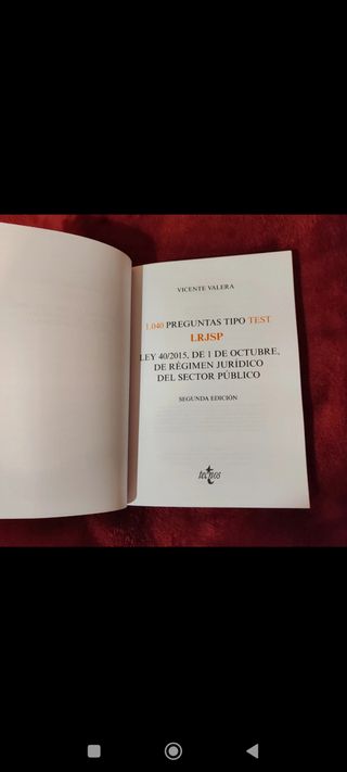Libro a estrenar 1040 preguntas lrjsp