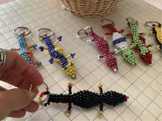 Portachiavi Geco colorati fatti a mano