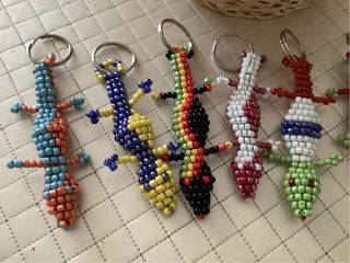 Portachiavi Geco colorati fatti a mano