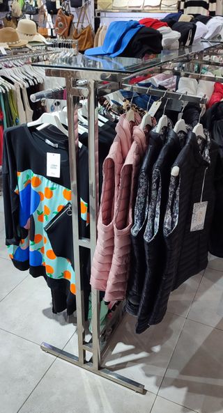 Expositor Ropa Tienda Acero Inoxidable