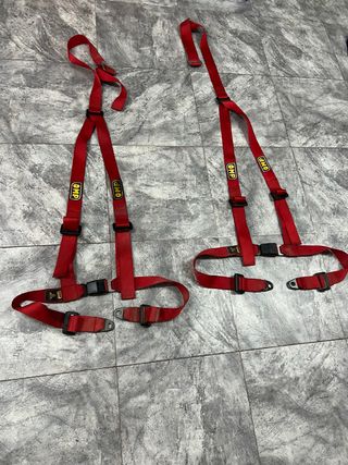 Arnés de 3 puntos OMP rojo