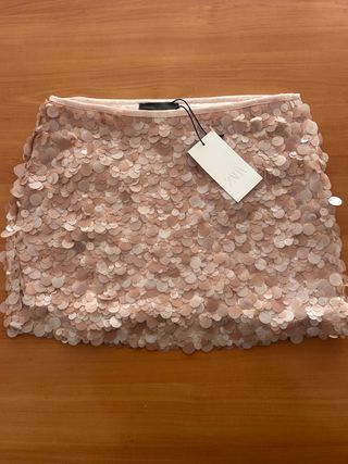 Falda Zara lentejuelas Talla S