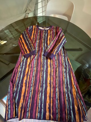 Blusa viola a righe multicolore