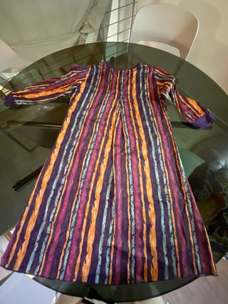 Blusa viola a righe multicolore