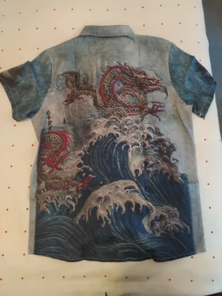Camisa Estilo Japonés Dragón Talla S No regateo 