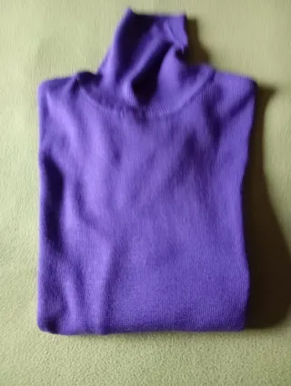 Jersey cuello alto vintage morado