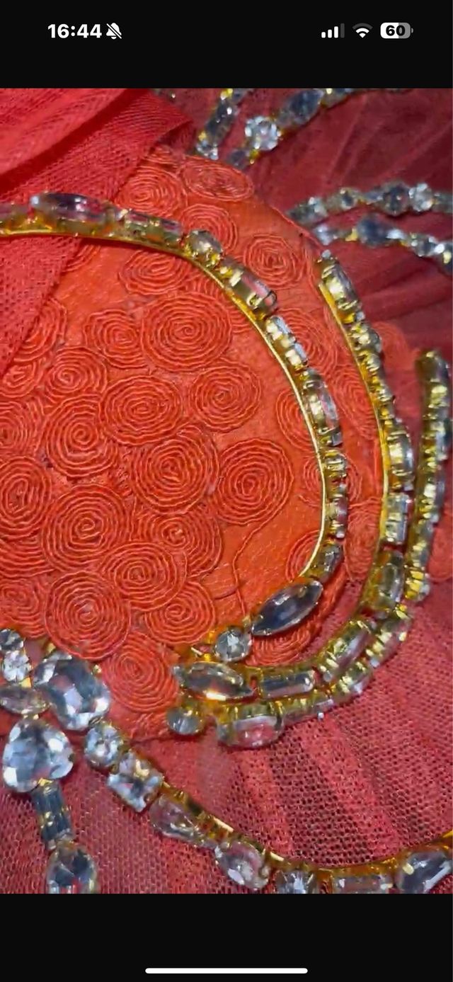 Vestido fiesta gitana naranja talla 36:38