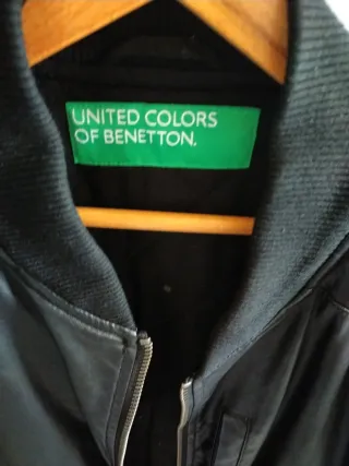 Cazadora de piel United Colors of Benetton
