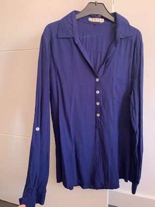 Camisa azul marino Lloyd's manga larga o francesa 