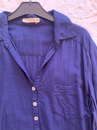 Camisa azul marino Lloyd's manga larga o francesa 