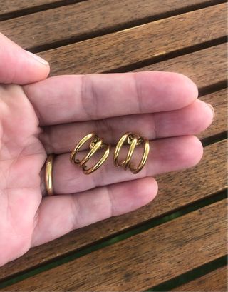 Pendientes Aro baño oro 18k nuevos