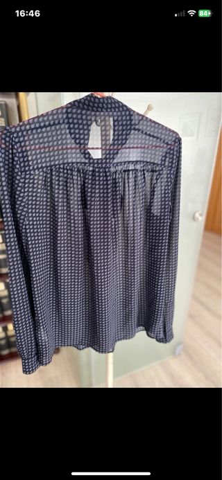Camisa Michael Kors azul y gris