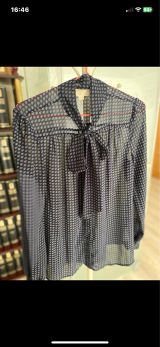 Camisa Michael Kors azul y gris