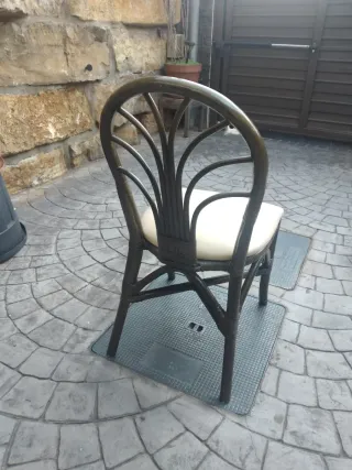 6 Sillas de comedor de bambú