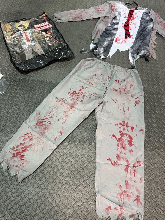 Disfraz Halloween Zombie Colegial 10,12 años