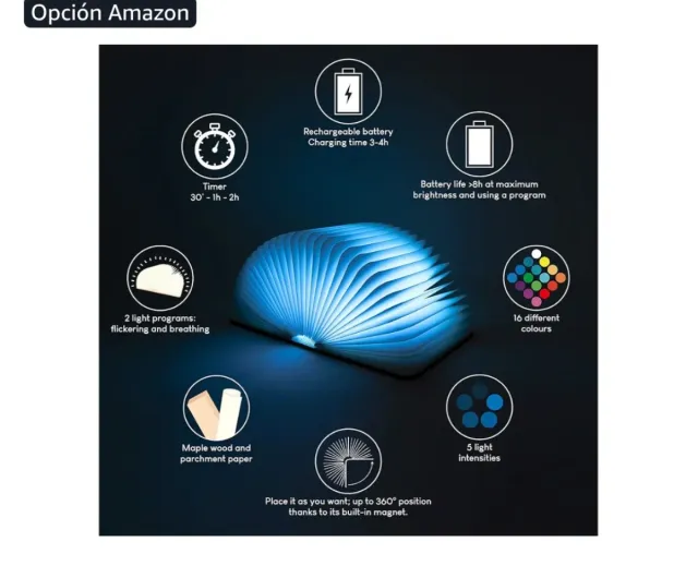 Lámpara Libro Bonnyco LED