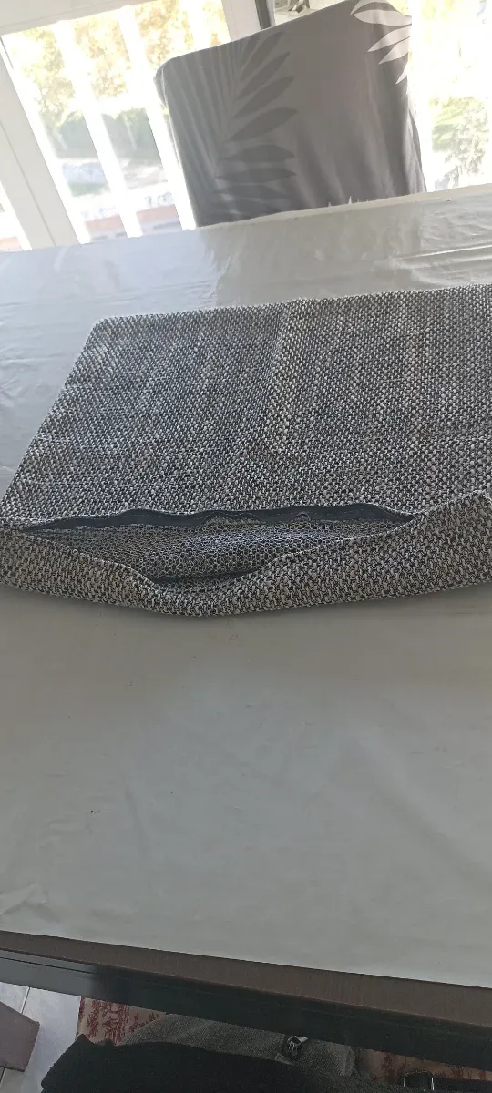 Funda de cojín gris y blanco, pack de 2