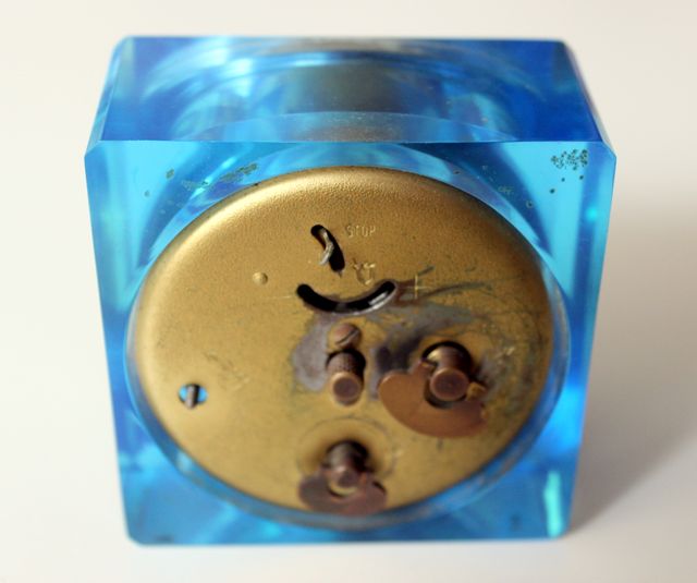 Reloj despertador cuerda vintage azul NO FUNCIONA