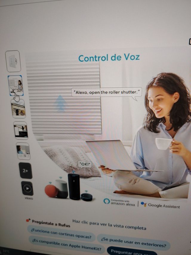 Interruptor persianas Loratap Wifi Blanco