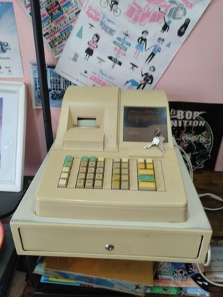 Máquina registradora vintage Fujitsu 90s