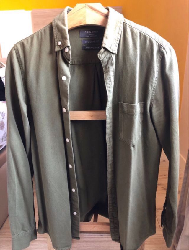 Lote de siete camisas de cuadros hombre