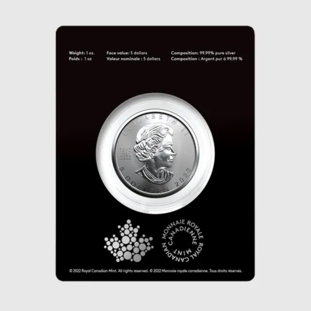 Moneda Plata 1 Oz 9999 Maple Leaf 2023 Felicidades