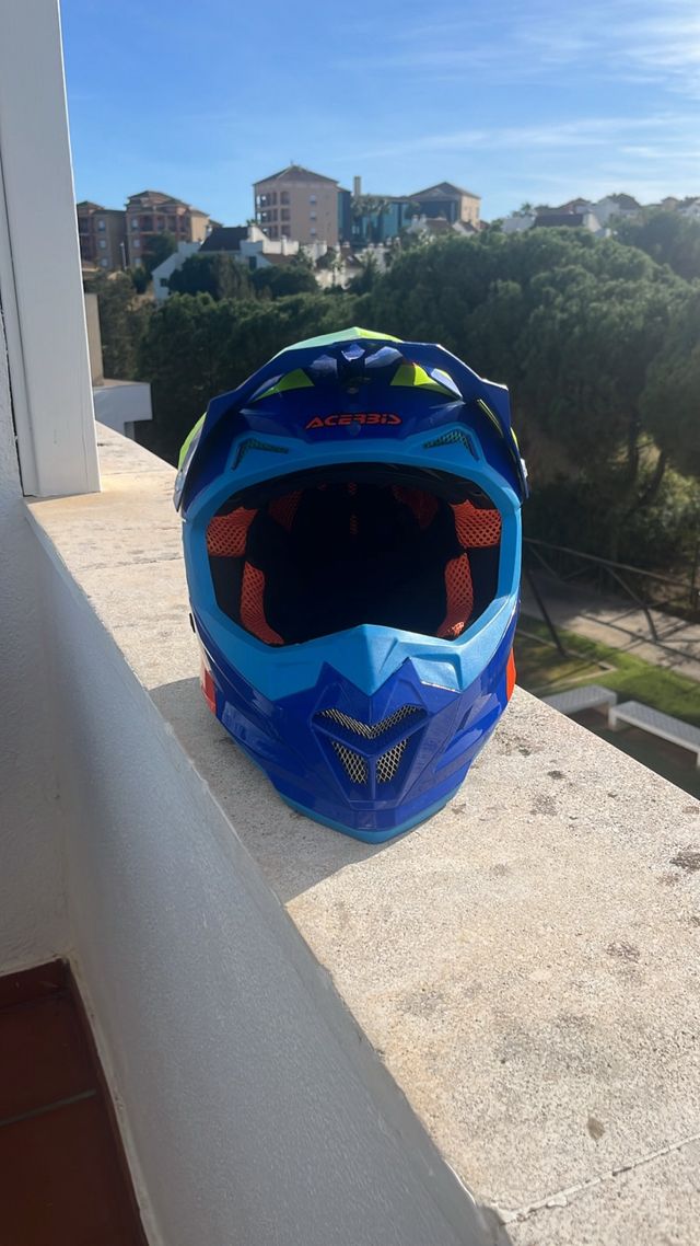 Casco Moto Motocross Acerbis Azul
