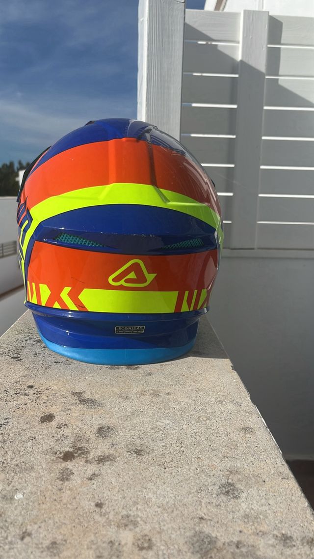 Casco Moto Motocross Acerbis Azul