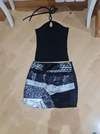 Conjunto fiesta lentejuelas Pinki Fashion todo x 8