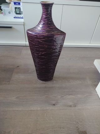 Jarrón Morado y Dorado