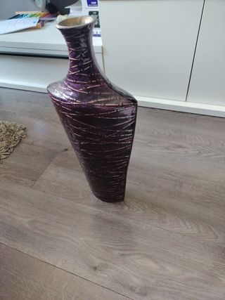 Jarrón Morado y Dorado