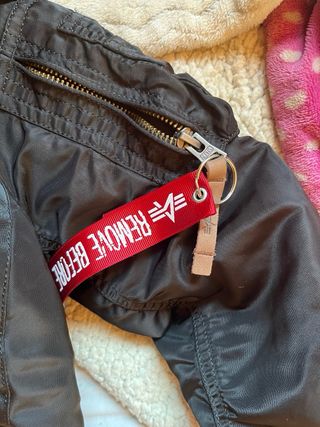 Chaqueta Alpha Industries Talla S Negra Naranja