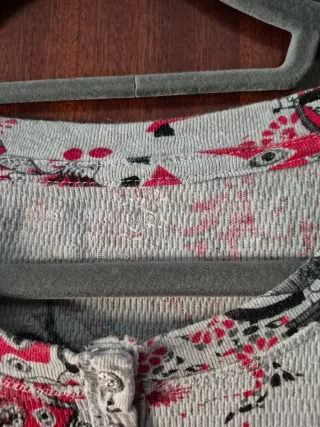 Camiseta señora manga larga estampada
