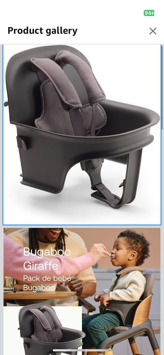 Silla plastica para una trona y arnés Bugaboo