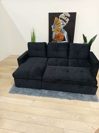 Sofá Chaise Longue Negro